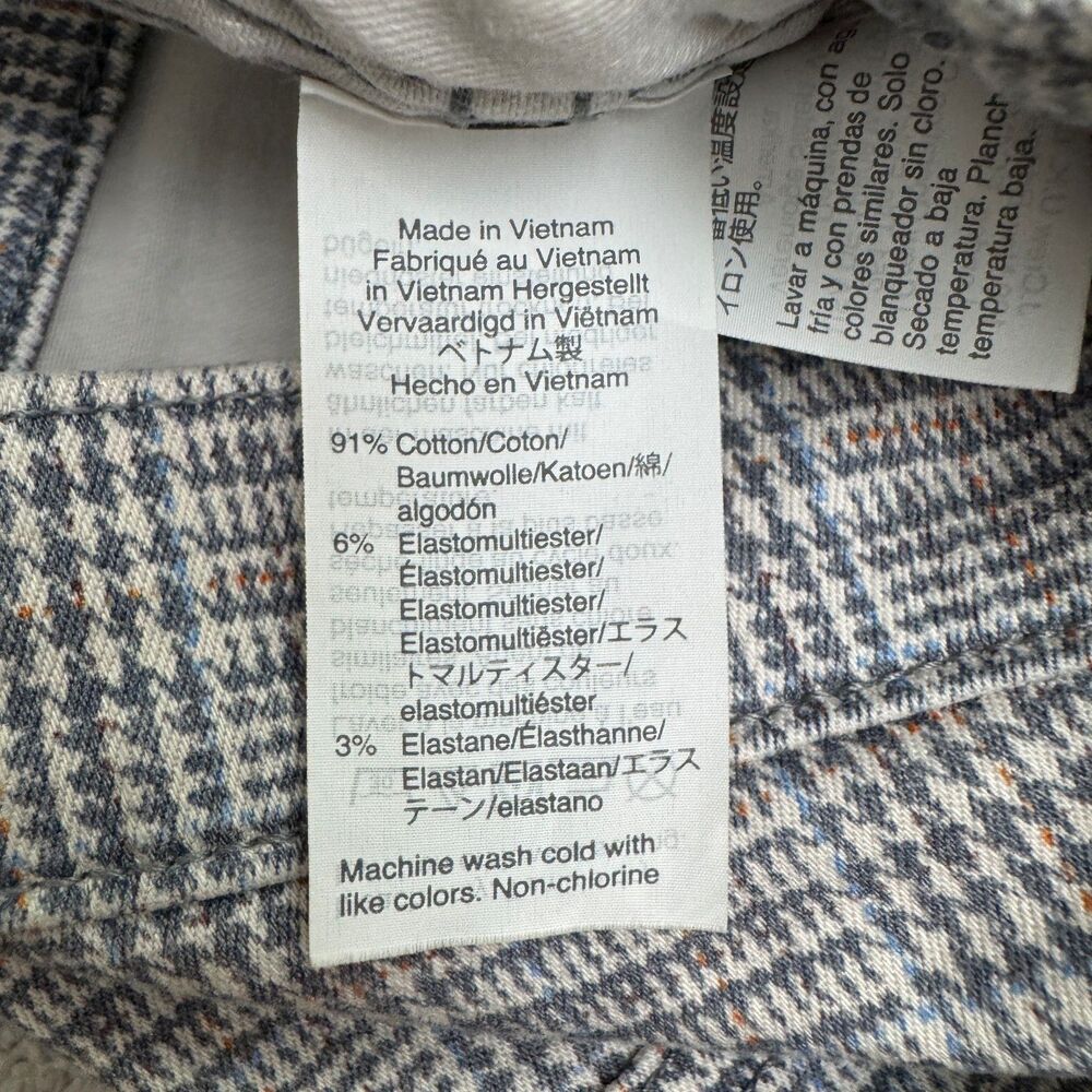Madewell Stovepipe Ankle Jeans Womens 27 Glen Plaid Gray Straight Leg High Rise - Picture 8 of 16